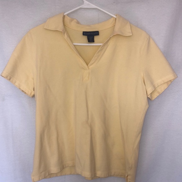 yellow, collared shirt - Picture 1 of 3